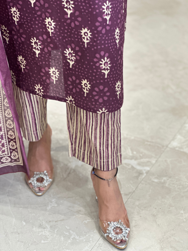 Manjusha Plum Kurta Suit Set