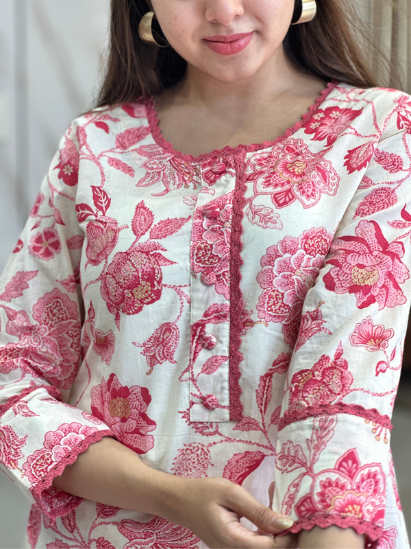 Tishya Pink Petal Co-Ord set