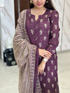 Manjusha Plum Kurta Suit Set