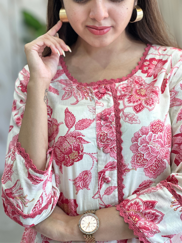 Tishya Pink Petal Co-Ord set