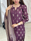 Manjusha Plum Kurta Suit Set
