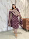 Manjusha Plum Kurta Suit Set