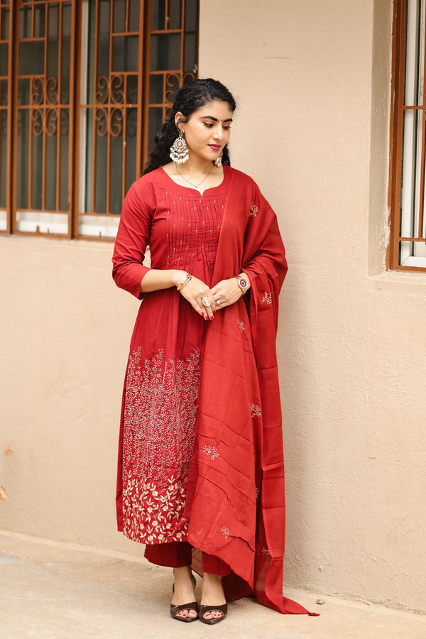 Raktima Grace Embroidered Suit Set