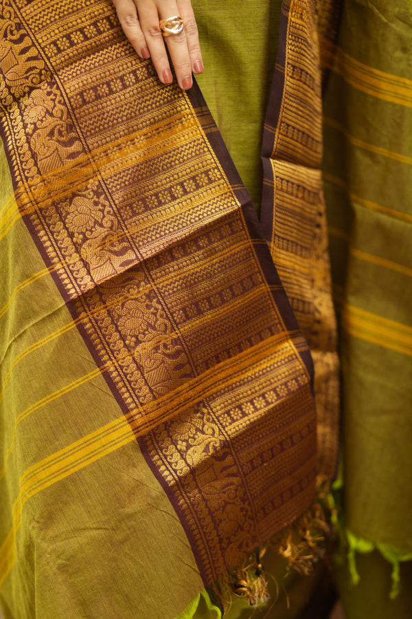 Harit Sutra kanchi cotton Suit Set