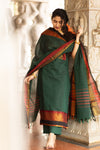 Regal Emerald Kanchi Pattu cotton with Lining