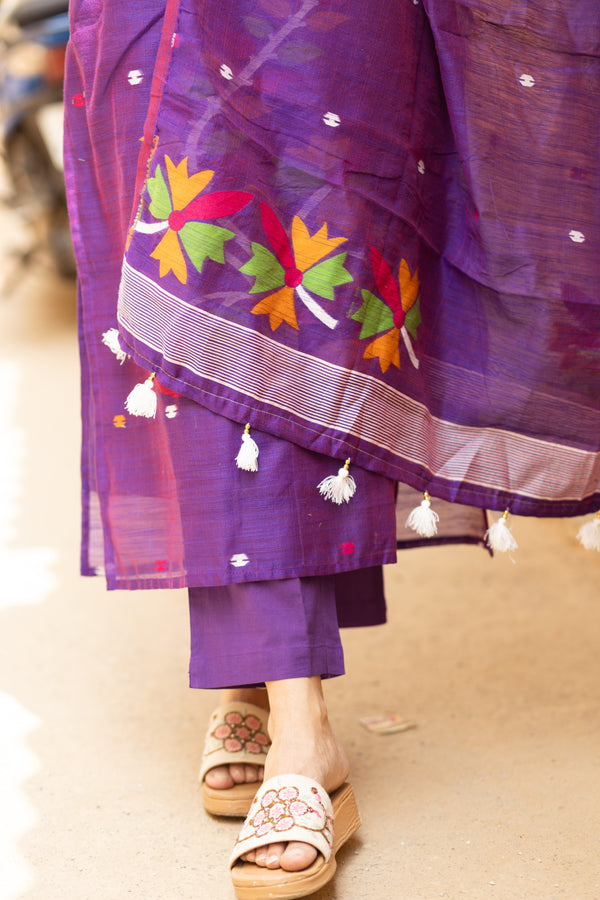 Rupkatha Silk Jamdani Suit Set