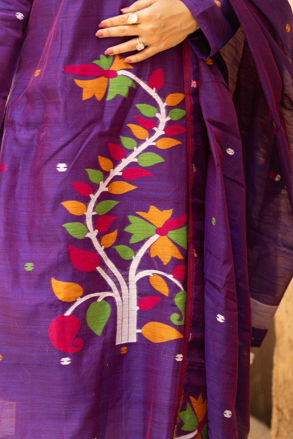 Rupkatha Silk Jamdani Suit Set