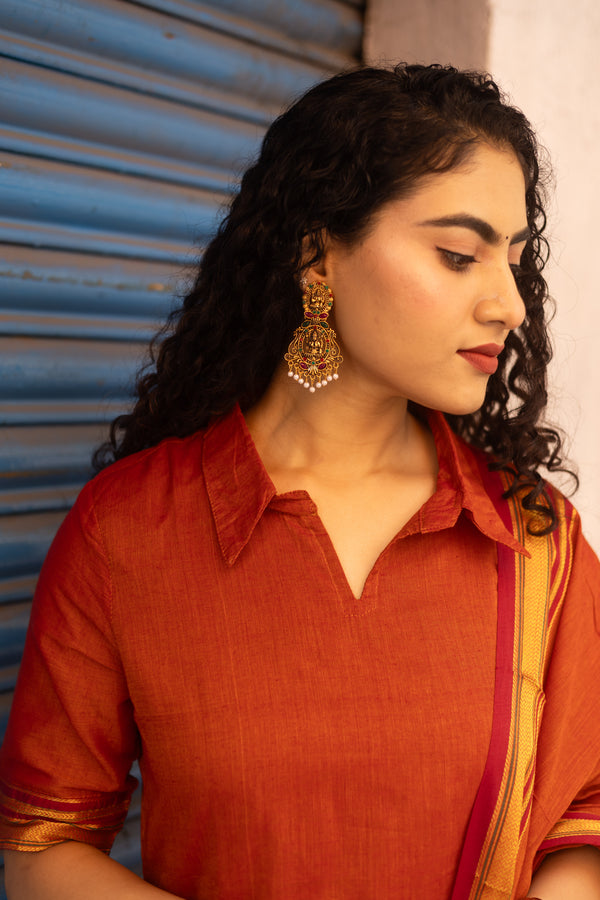 Rust Aura – Narayanpeth Cotton Suit Set