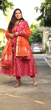 Sharvani Ghatchola Kota Doria Anarkali suit set
