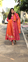 Sharvani Ghatchola Kota Doria Anarkali suit set