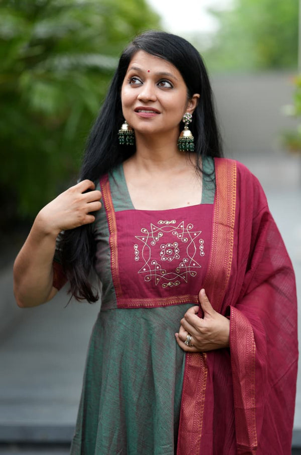 Upreti Manglagiri kollam south cotton anarkali