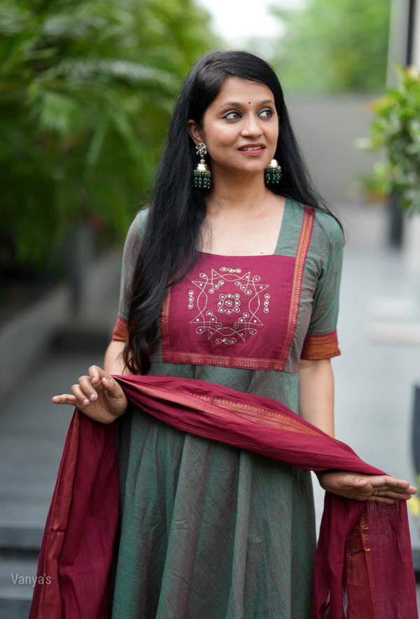 Upreti Manglagiri kollam south cotton anarkali