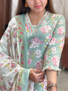 Anshula Mint Floral Delight Kurta Suit Set