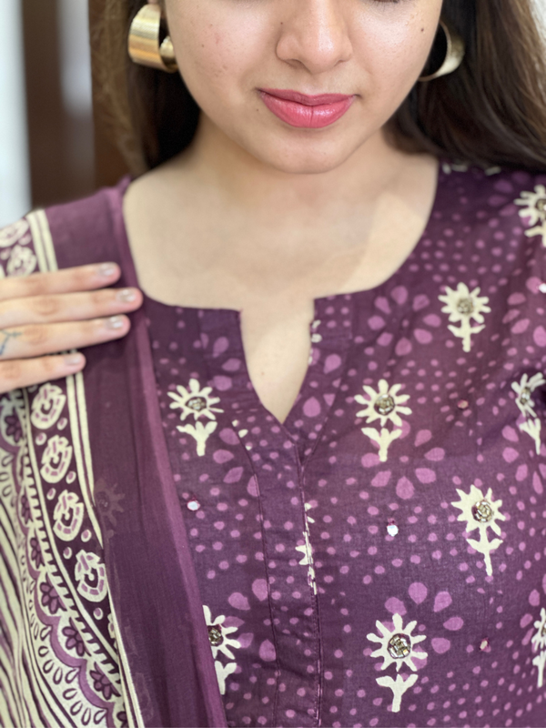 Manjusha Plum Kurta Suit Set