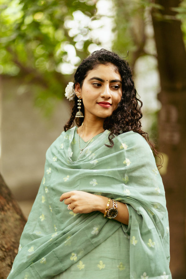 🌿 Tuhina- Experience Sheer Elegance in Handwoven Jamdani Artistry 🌿