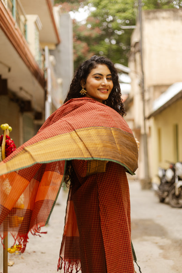 ✨Kanmani Grace inKanchi Cotton Silk Zari Elegance ✨