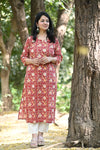 Ruhi Red Casual Kurta