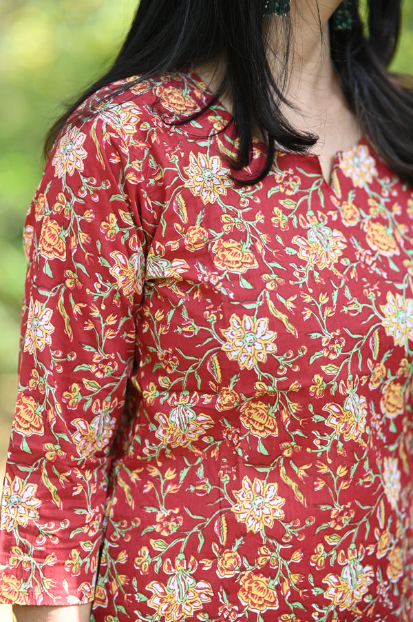 Ruhi Red Casual Kurta