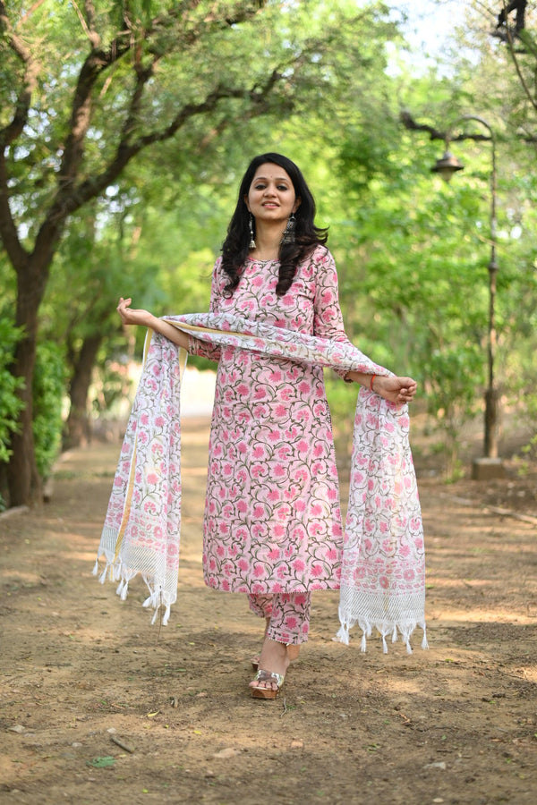 Panchi Floral Charm Cotton Suit set