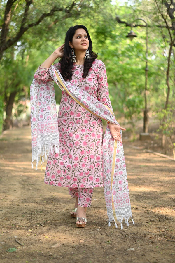 Panchi Floral Charm Cotton Suit set