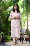 Amrapali Blossom White Kurta Set