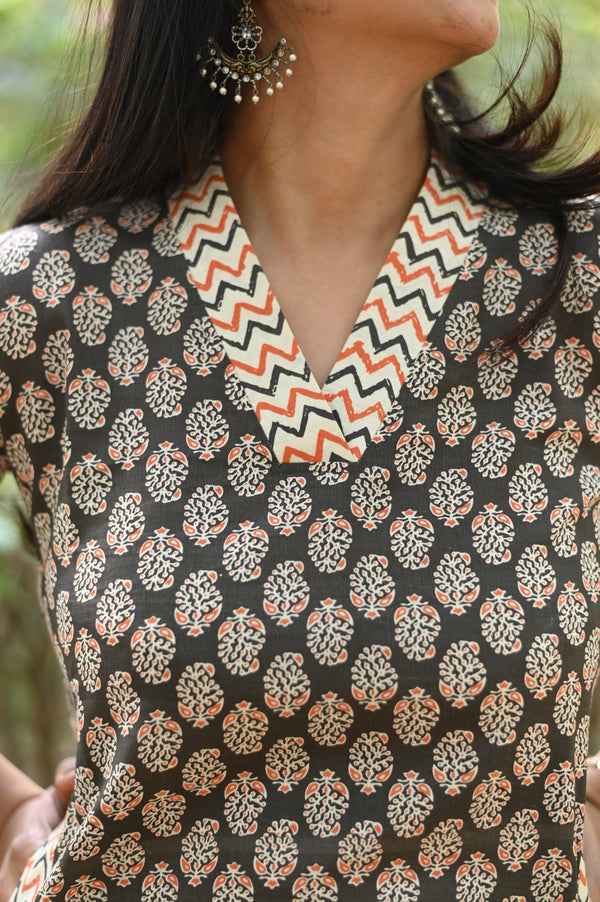 Saanvi Brown Kurta Pant Sets