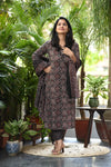 Ishin Ajrak Cotron Black Suit sets
