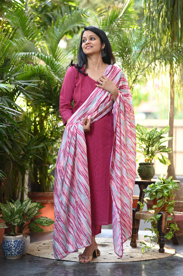 Gulabi Cotton Schifflie Suit Sets