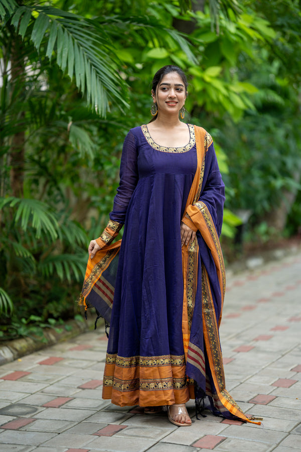 Iraaya Emerald Narayanpeth Anarkali Gown with dupatta Set