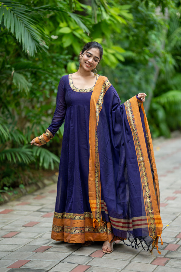 Iraaya Emerald Narayanpeth Anarkali Gown with dupatta Set