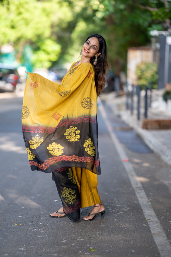 🌟Tassel Tale Heritage Cotton Kurta Set