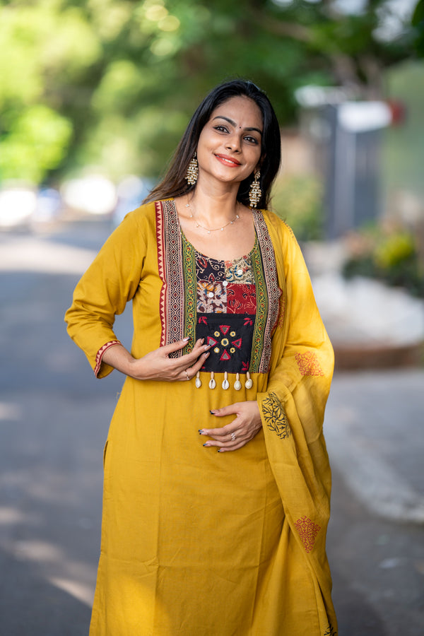 🌟Tassel Tale Heritage Cotton Kurta Set