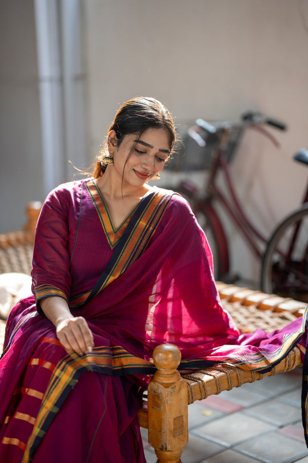 Kosha Handloom Kanchi Cotton Anarkali Set