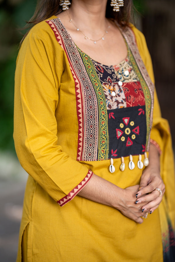 🌟Tassel Tale Heritage Cotton Kurta Set