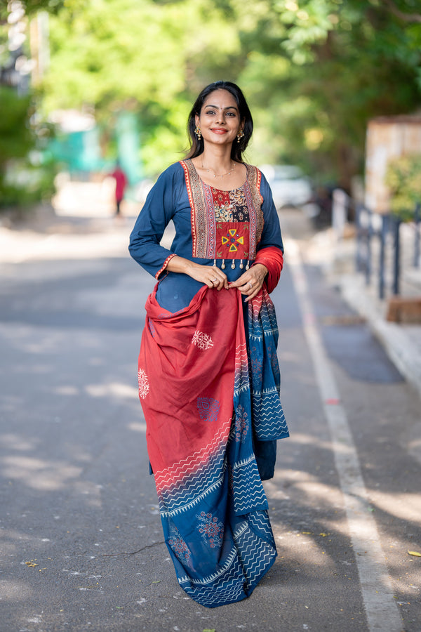 🌟Tassel Tale Heritage Cotton Kurta Set