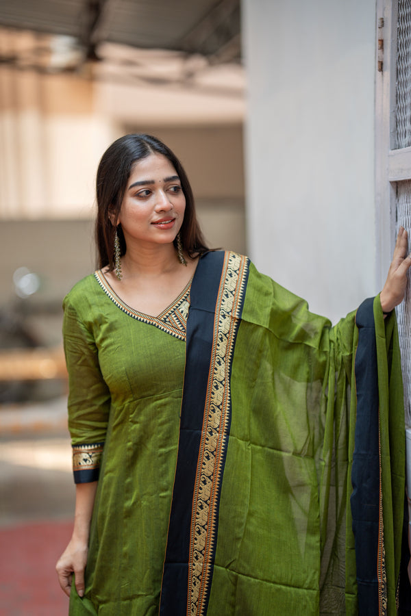 Tharvika Emerald Narayanpeth Anarkali Set