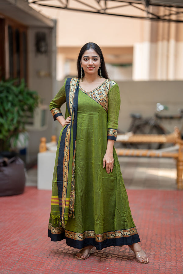 Tharvika Emerald Narayanpeth Anarkali Set