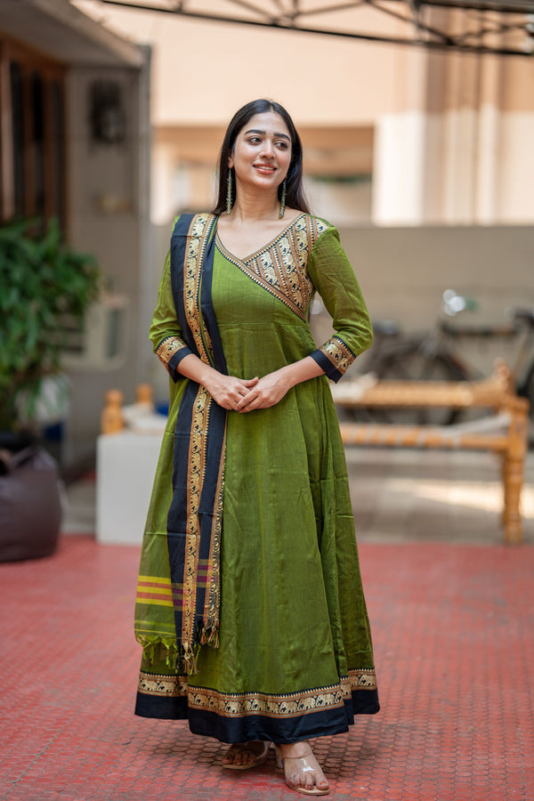 Tharvika Emerald Narayanpeth Anarkali Set
