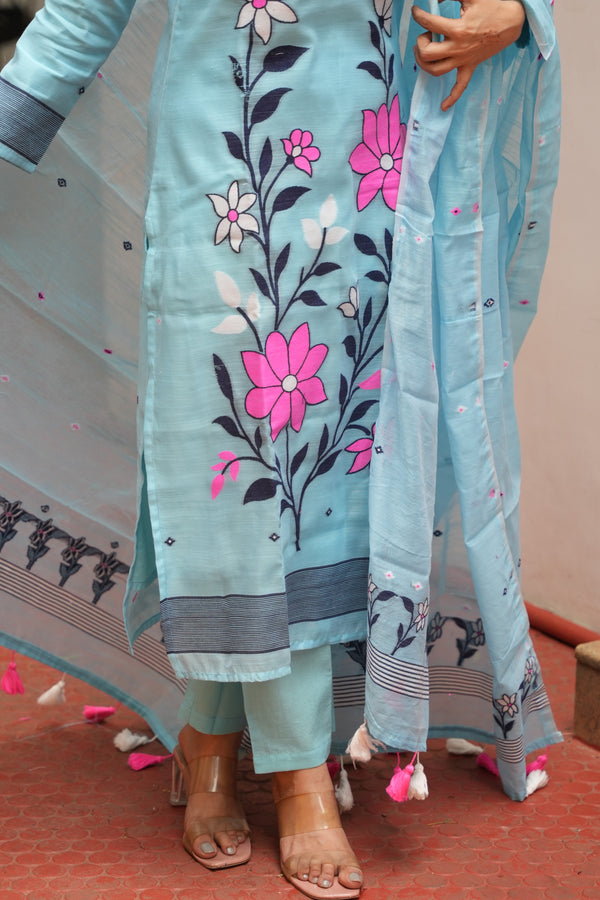 Nilanjana Cotton Jamdani Suit Set