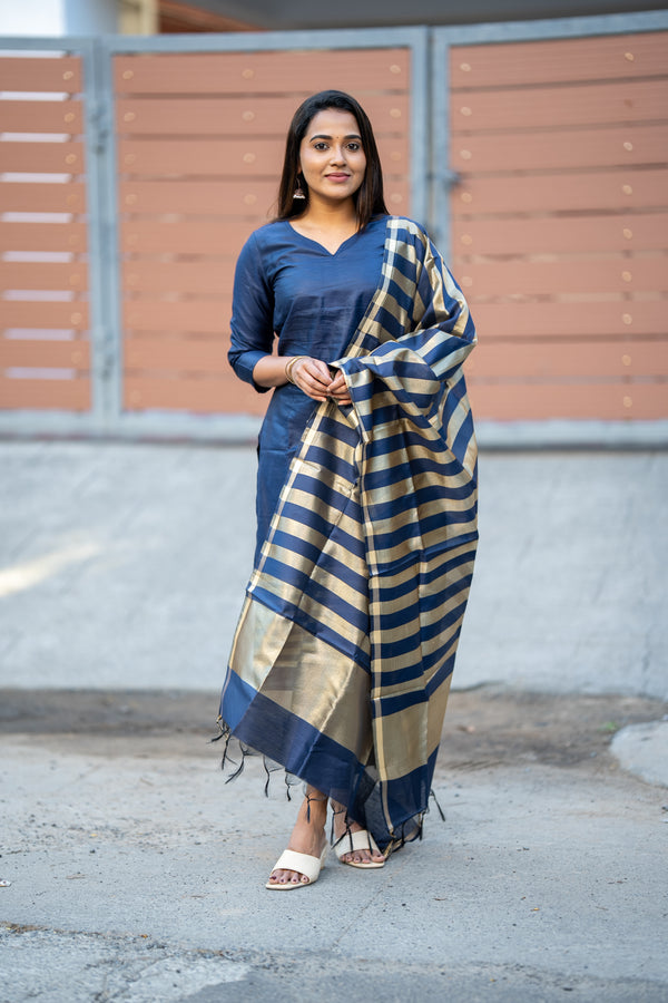 💙 RajnaviCommand the Spotlight in Royal Blue Banarasi Silk Grandeur 💙