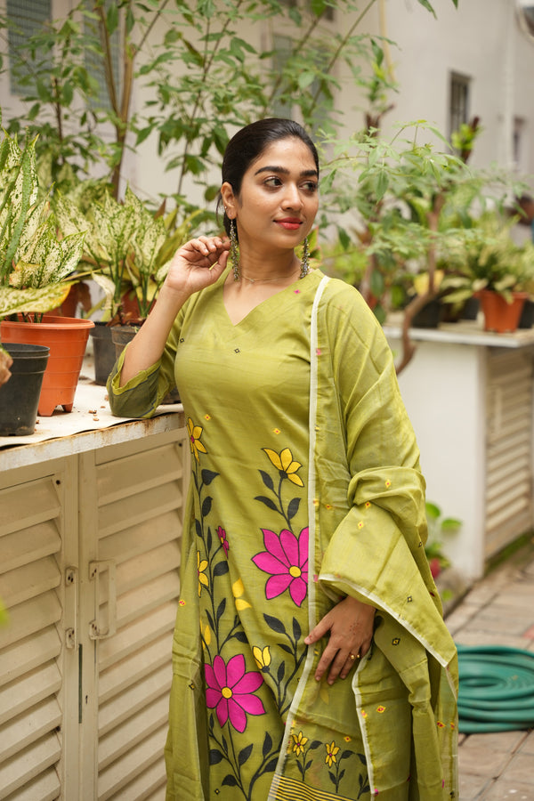 Bonolata Cotton Jamdani Suit Set