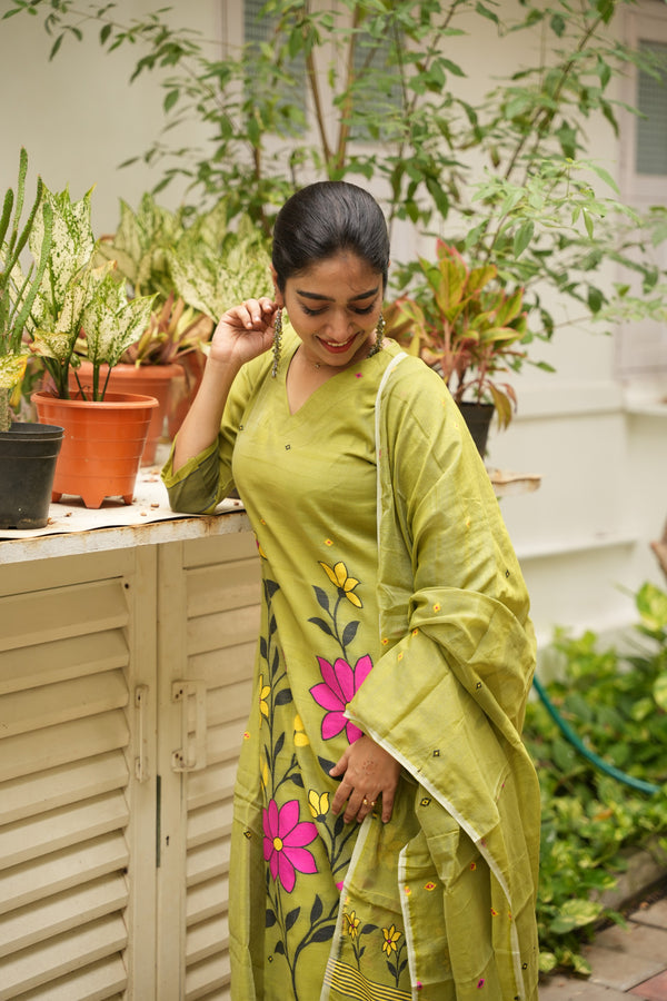 Bonolata Cotton Jamdani Suit Set