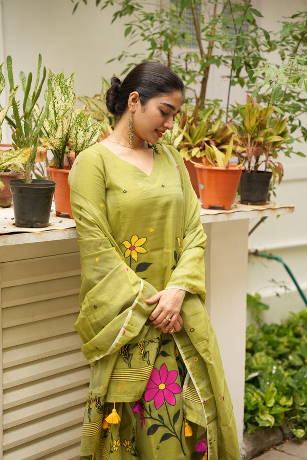 Bonolata Cotton Jamdani Suit Set
