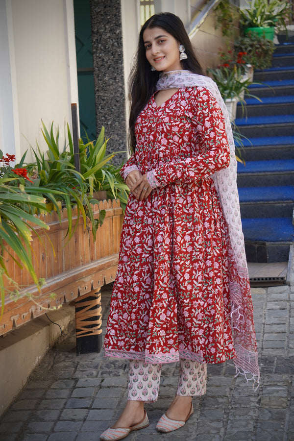 Pavitra Bloom with DupattaAnarkali Suit set