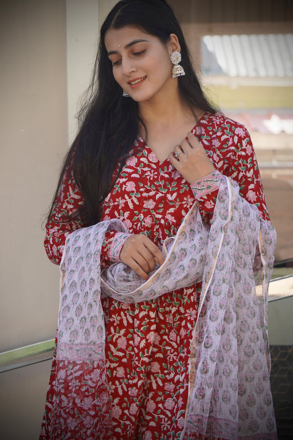 Pavitra Bloom with DupattaAnarkali Suit set