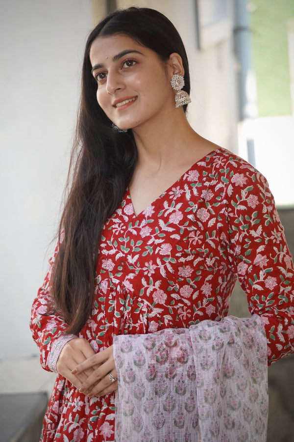 Pavitra Bloom with DupattaAnarkali Suit set