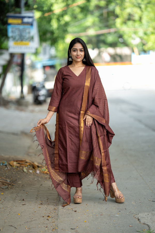β¨ Zohira β Mangalagiri The Graceful Luxe Cotton Silk Suit