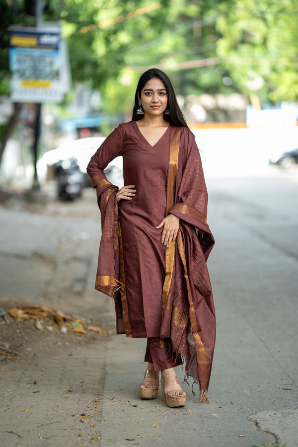 β¨ Zohira β Mangalagiri The Graceful Luxe Cotton Silk Suit