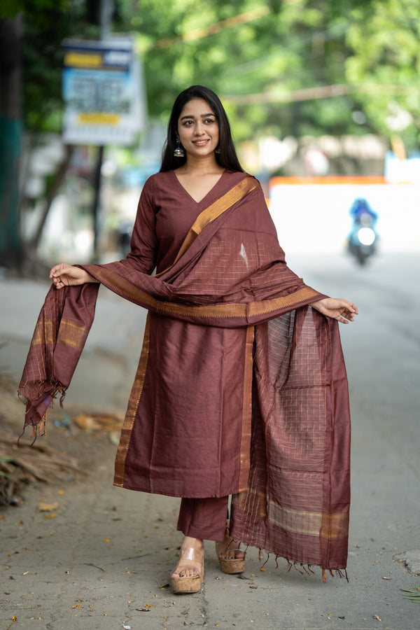 β¨ Zohira β Mangalagiri The Graceful Luxe Cotton Silk Suit