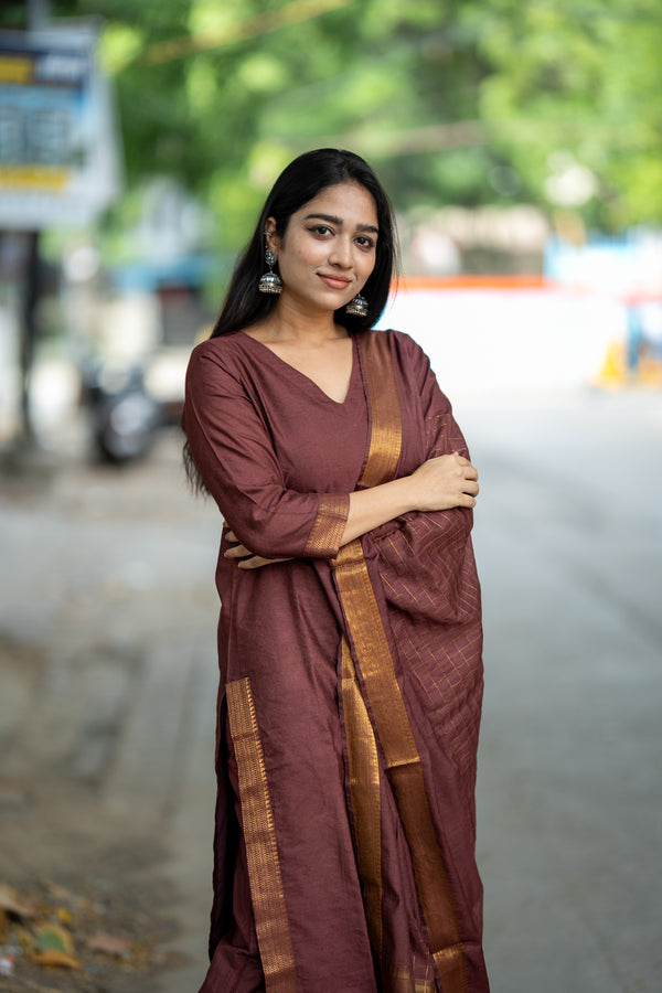 β¨ Zohira β Mangalagiri The Graceful Luxe Cotton Silk Suit